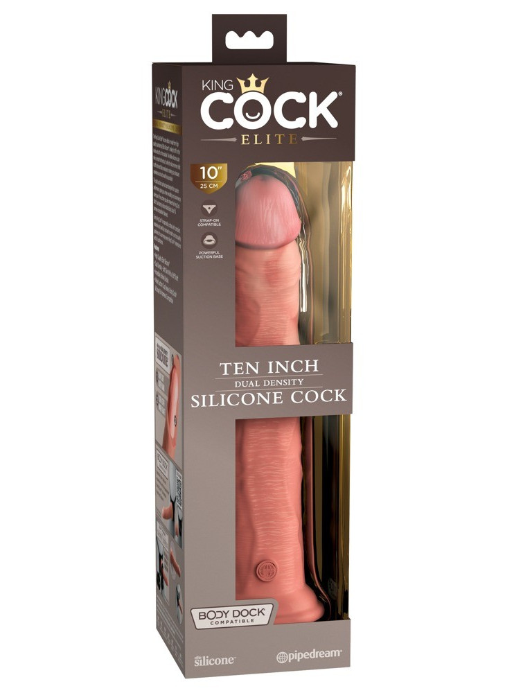 10" Dual Density Silicone Cock